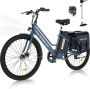 Hitway Elektrische Fiets BK8SP Trendy 26 Inch City Commuter EBike met Afneembare 36V 10.4Ah Lithium Batterij E-Bike met 250W Motor Damesfiets IP54 Waterdicht Met fietstas - Thumbnail 1