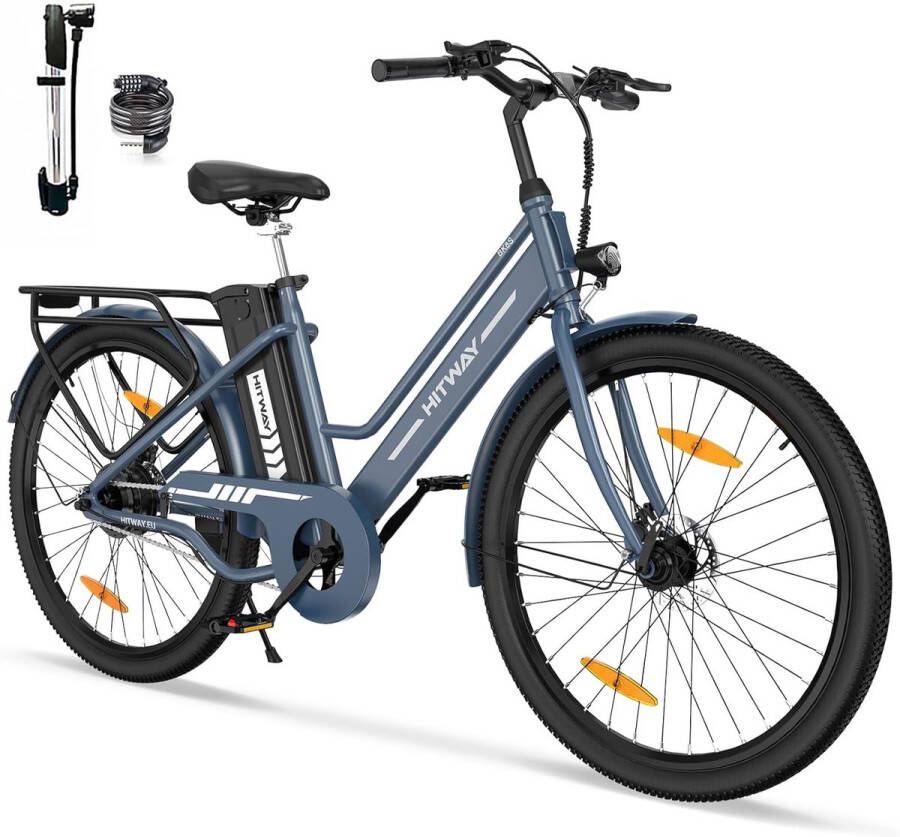 Hitway Elektrische Fiets BK8SP Trendy 26 Inch City Commuter EBike met Afneembare 36V 10.4Ah Lithium Batterij E-Bike met 250W Motor Damesfiets IP54 Waterdicht