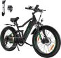 Hitway Elektrische Fiets BK10S1 20*4.0 Inch Fat Tire City Commuter EBike met Afneembare 48V 13Ah Lithium Batterij Opvouwbaar Mountain E-Bike met 250W Motor 7 Versnellingen IP54 Waterdicht - Thumbnail 1