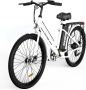 Hitway elektrische fiets 26 inch 250 W motor Li-batterij 36 V 8.4 Ah tot 35-70 km，Wit blauw - Thumbnail 1