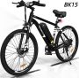 Hitway Elektrische Fiets BK15 26 inch E-Bike 250W&36V verwijderbare lithiumbatterij 7-versnellingen Elektrische mountainbike Zwart - Thumbnail 2