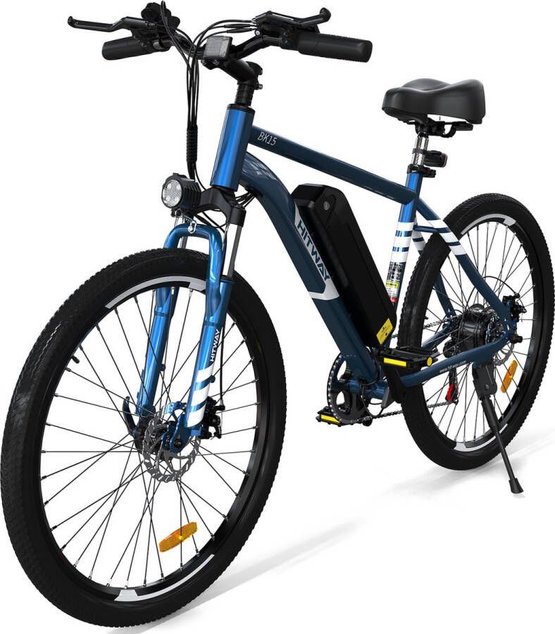 Hitway Elektrische fiets Ebike 26 inch 12 Ah tot 35-90 km 7 versnellingen Blauw