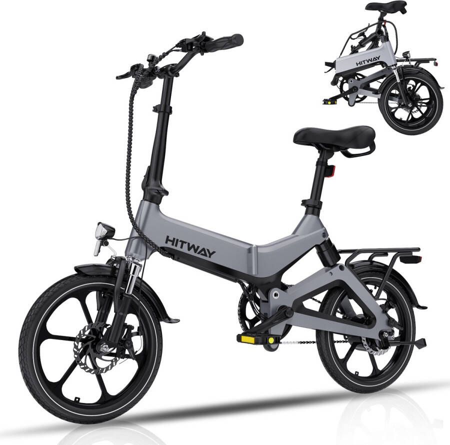 Hitway Elektrische Fiets Opvouwbare E-bike 16 Inch-250W- 35-70km