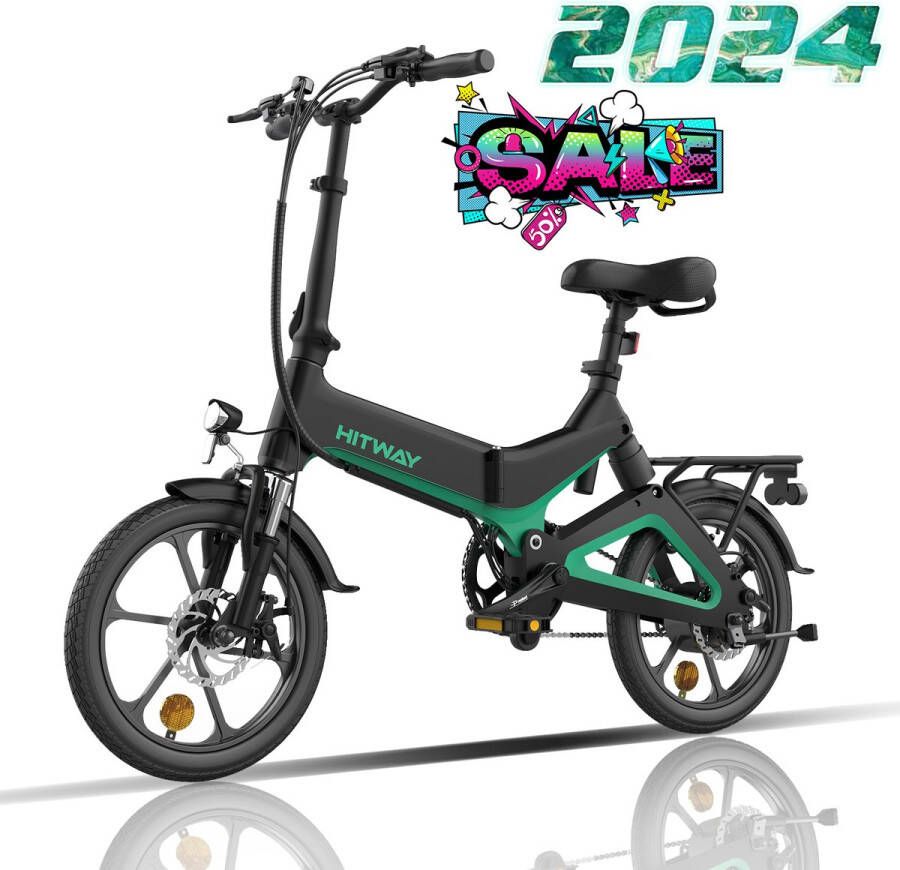 Hitway Elektrische Vouwfiets Opvouwbare E-bike 7.8Ah 16 Inch 250W