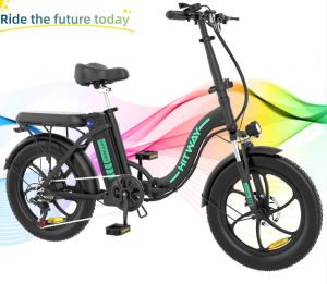 Hitway Elektrische Fiets Opvouwbare E-bike 20 Inch Fat Tire 250W Motor 7 Versnellingen