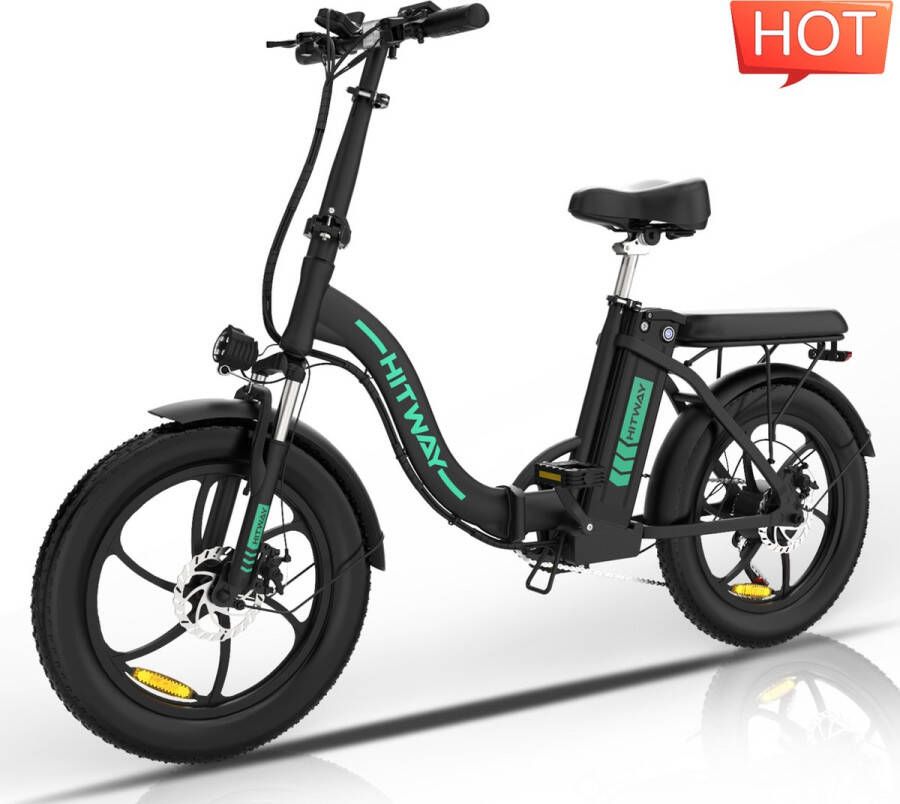 Hitway Elektrische Fiets Opvouwbare E-bike 20 Inch Fatbike 11.2AH 7 Versnellingen