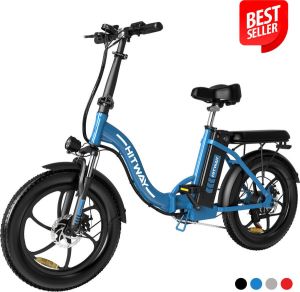 Hitway Elektrische Fiets Opvouwbare E-bike 20 Inch Fatbike 11.2AH 7 Versnellingen