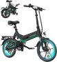 Hitway Elektrische Vouwfiets Opvouwbare E-bike 7.8Ah 16 Inch 250W - Thumbnail 2