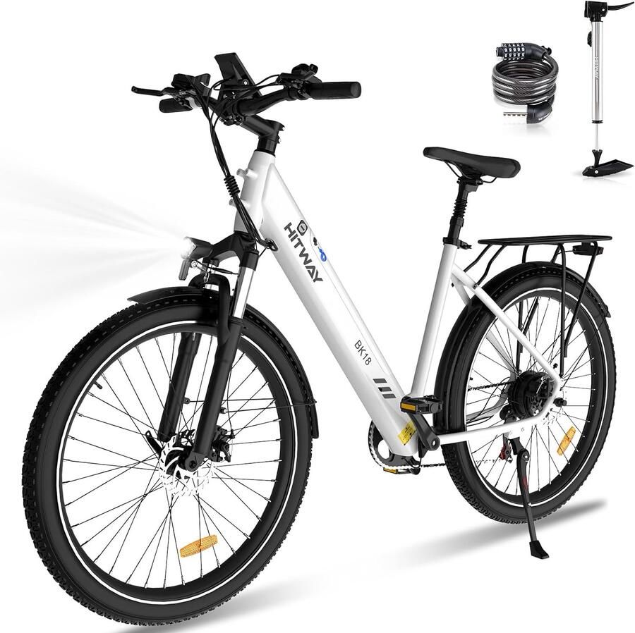 Hitway Elektrische Fiets BK15 Plus 29 Inch City Commuter EBike met Afneembare 48V 15.6Ah Lithium Batterij Mountain E-Bike met 250W Motor 7 Versnellingen IP54 Waterdicht Elektrische Fietsen