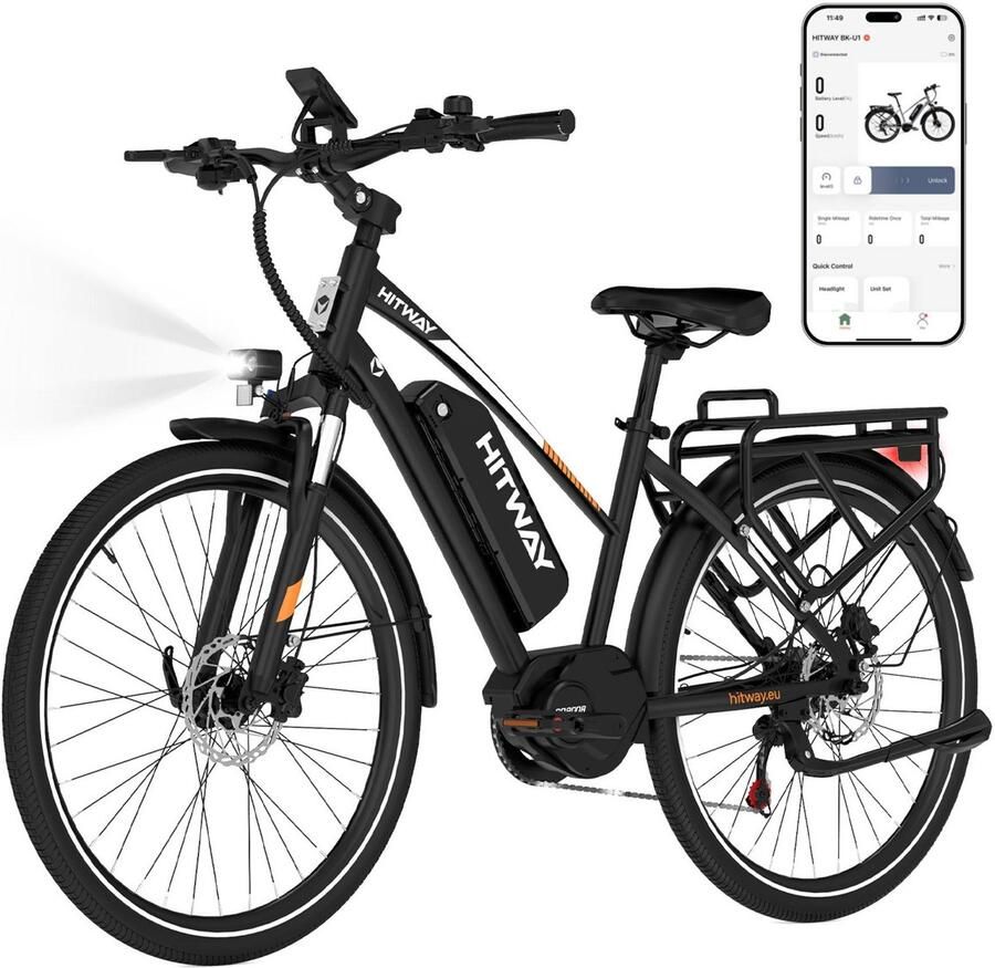 Colorway Elektrische Fiets BK7MS Trendy 26Inch Mountain EBike met Afneembare 36V 12Ah Lithium Batterij City Commuter E-Bike met 250W Motor 7 Versnellingen IP54 Waterdicht