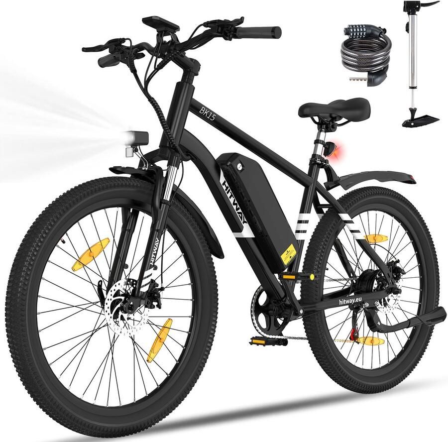 Hitway Colorway Elektrische Fiets BK11MS 20*3.0 Inch Fat Tire City Commuter EBike met Afneembare 36V 12Ah Lithium Batterij Opvouwbaar Mountain E-Bike met 250W Motor 7 Versnellingen IP54 Waterdicht - Foto 2