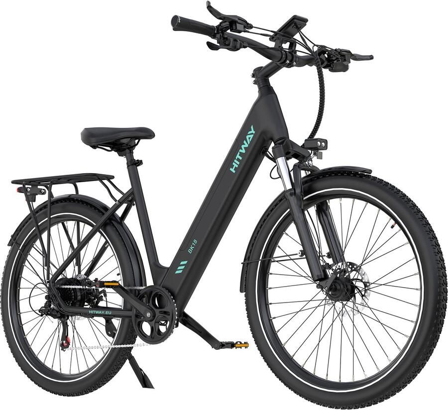 Hitway Elektrische Fiets BK36 Trendy 20*4.0 Inch Fat Tire City Commuter EBike met Afneembare 48V 10.4Ah Lithium Batterij Opvouwbaar Mountain E-Bike met 250W Motor 7 Versnellingen IP54 Waterdicht - Foto 2
