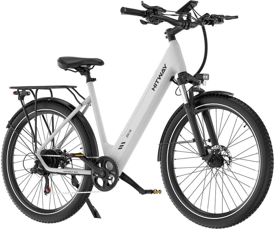 Hitway Elektrische Fiets BK18S 27.5*2.8 Inch City Commuter EBike met Afneembare 36V 13Ah Lithium Batterij APP Bediening