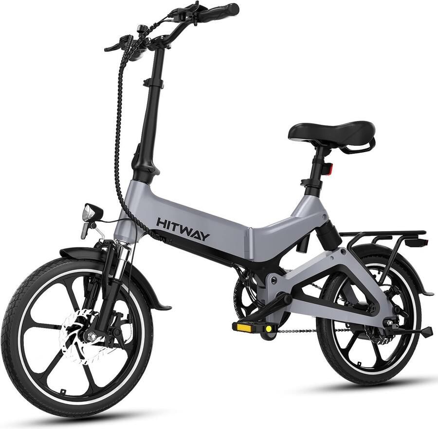 Hitway Colorway Elektrische Fiets BK11MS 20*3.0 Inch Fat Tire City Commuter EBike met Afneembare 36V 12Ah Lithium Batterij Opvouwbaar Mountain E-Bike met 250W Motor 7 Versnellingen IP54 Waterdicht - Foto 2
