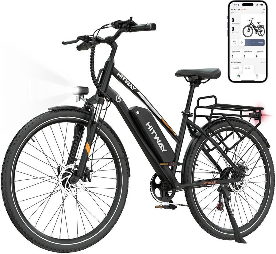 Hitway Colorway Elektrische Fiets BK11MS 20*3.0 Inch Fat Tire City Commuter EBike met Afneembare 36V 12Ah Lithium Batterij Opvouwbaar Mountain E-Bike met 250W Motor 7 Versnellingen IP54 Waterdicht - Foto 3