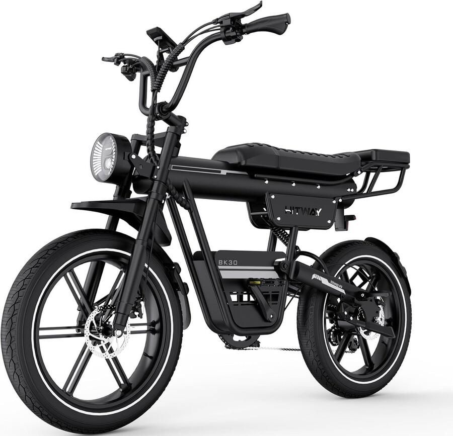 Hitway Elektrische Fiets BK36 Trendy 20*4.0 Inch Fat Tire City Commuter EBike met Afneembare 48V 10.4Ah Lithium Batterij Opvouwbaar Mountain E-Bike met 250W Motor 7 Versnellingen IP54 Waterdicht - Foto 3