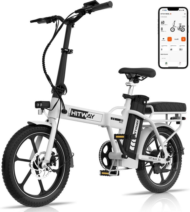 Hitway Elektrische Fiets BK8SL Trendy 27.5 Inch City Commuter EBike met Afneembare 36V 13Ah Lithium Batterij Mountain E-Bike met 250W Motor Damesfiets met App Bediening IP54 Waterdicht - Foto 2