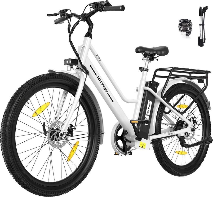 Hitway Elektrische Fiets BK8SL Trendy 27.5 Inch City Commuter EBike met Afneembare 36V 13Ah Lithium Batterij Mountain E-Bike met 250W Motor Damesfiets met App Bediening IP54 Waterdicht - Foto 2