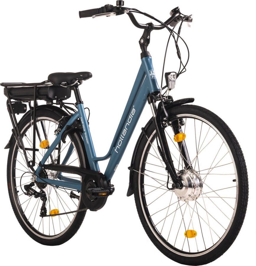 Hollandia Fiets (elektrisch) Dames e-city fiets 28'' Optima Basic Blauw 7 versnellingen 46 cm