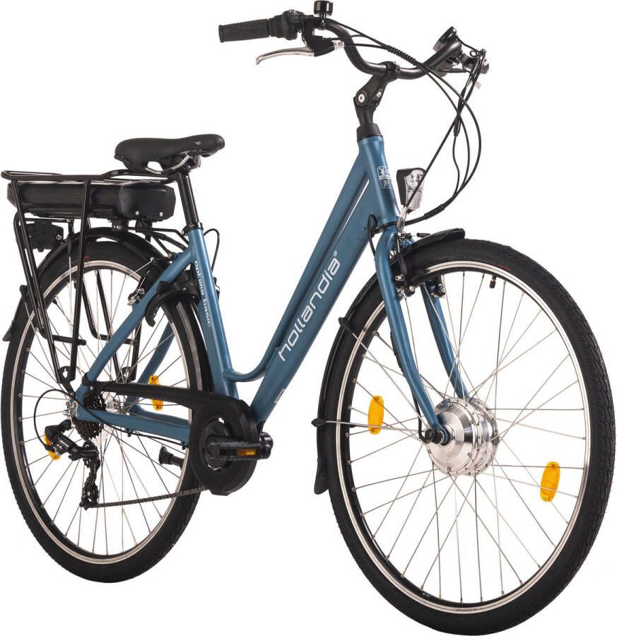 Hollandia Fiets (elektrisch) Dames e-city fiets 28'' Optima Basic Blauw 7 versnellingen 46 cm