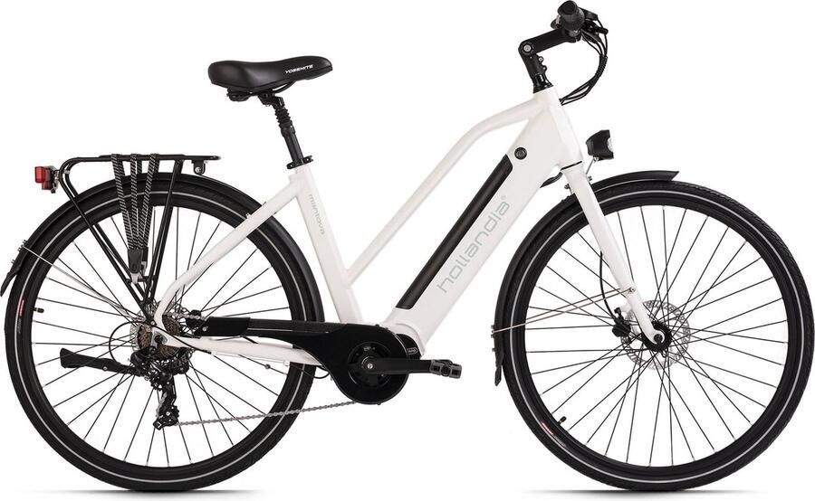 Adore Fiets (elektrisch) Alu E-Citybike Dames Hollandia Mantova 28'' E-Bike wit 7 versnellingen 49 cm