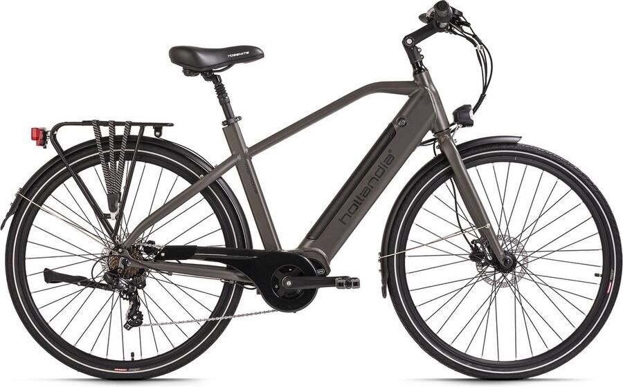 Adore Fiets (elektrisch) Alu E-Citybike Heren Hollandia Mantova 28'' grijs 7 versnellingen 52 cm
