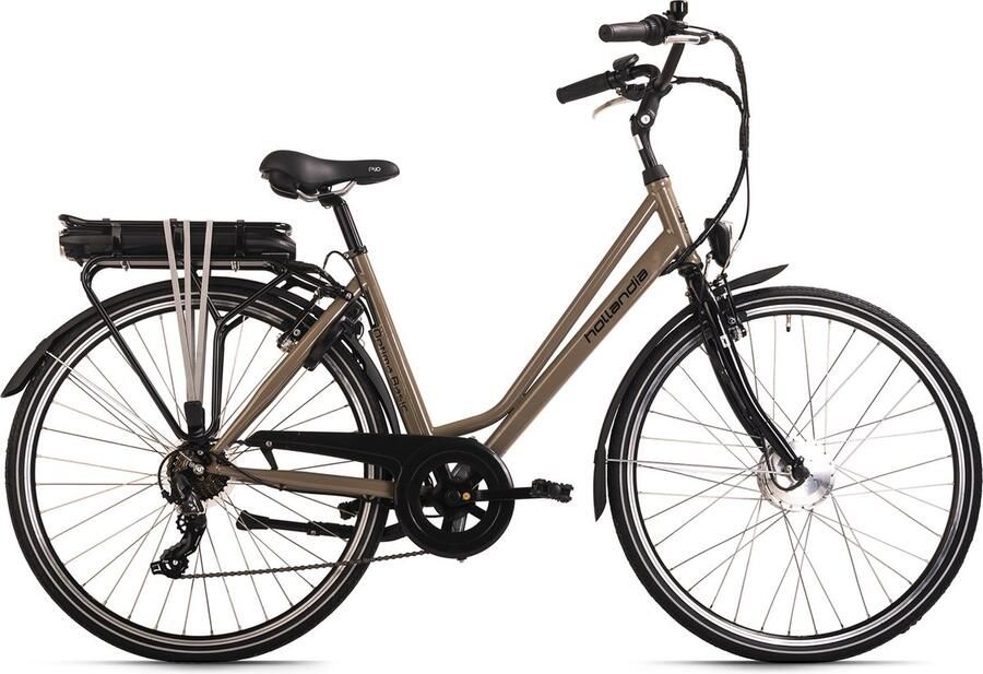 Hollandia Fiets (elektrisch) Damesfiets e-city 28'' Optima Basic Bruin 7 versnellingen 50 cm