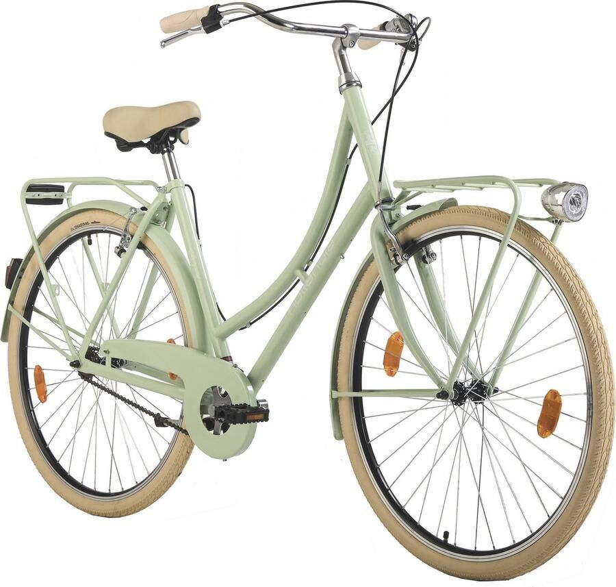 Hollandia Fiets Hollandrad Damen 28“ Feelgood Singlespeed RH 53 cm groen 53 cm