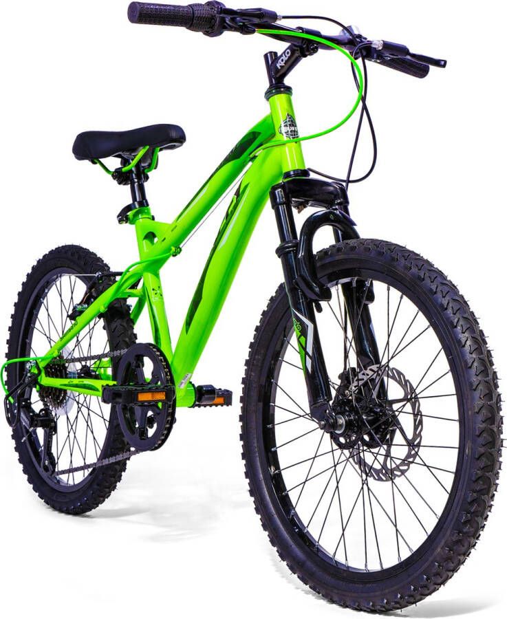 Huffy Extent 20 Inch Kinderfiets Shimano 6 versnellingen Mountainbike voor Jongens en Meisjes 6-11 jaar Groen