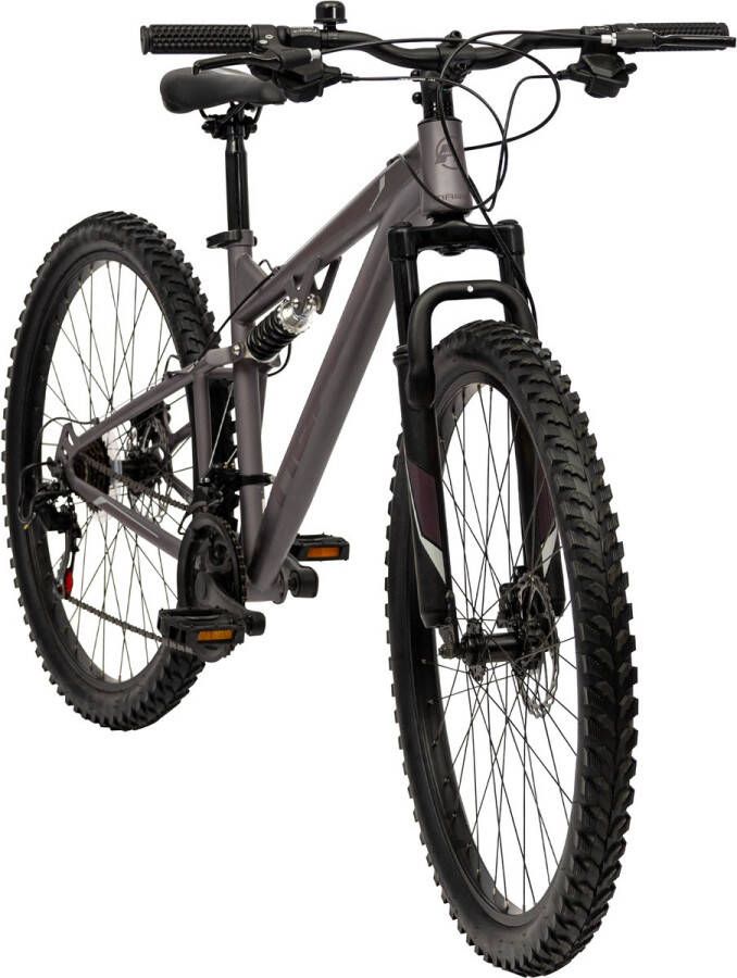 Huffy Marker Volledig geveerde mountainbike 21 versnellingen Shimano 27.5 inch medium Grijs