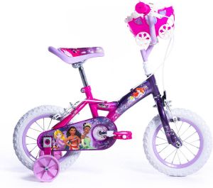 Huffy Officiële Disney prinsessenfiets 3-5 jaar Meisjesfiets Inclusief zijwieltjes 12 Inch met snelkoppeling eenvoudige montage Princess Kinderfiets