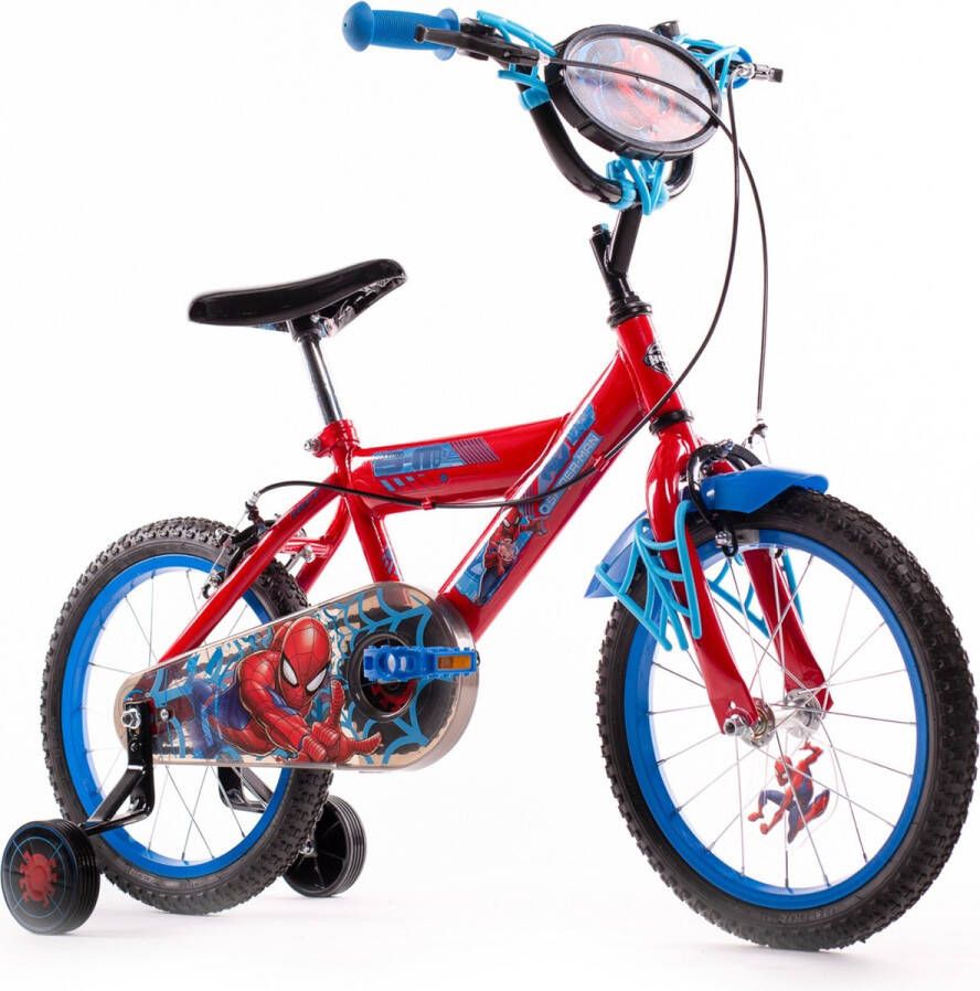 Huffy Spiderman 16 Inch Jongensfiets Rood Kinderfiets 5-7 Jaar