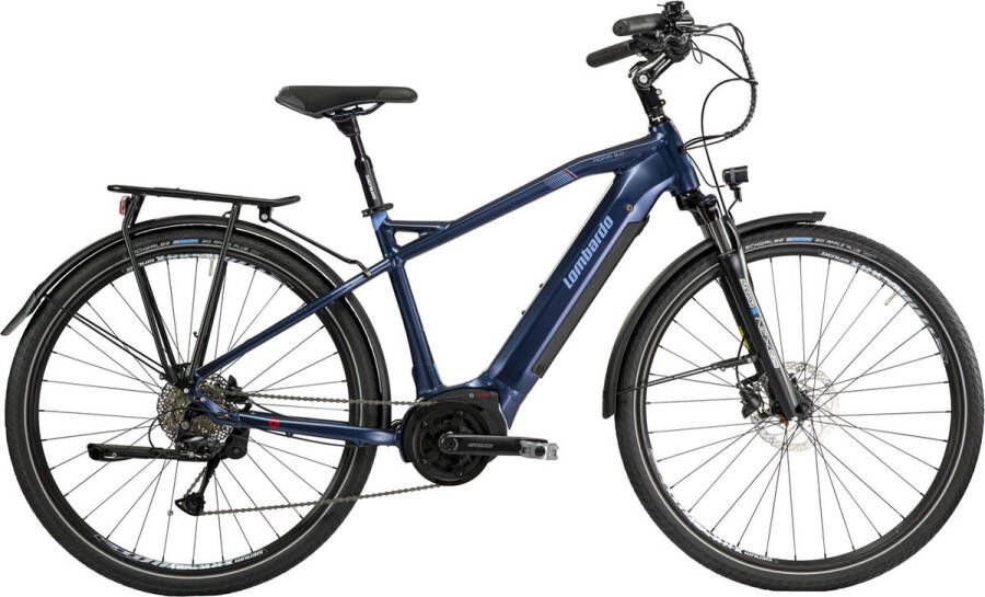 inandoutdoormatch Elektrische Stadsfiets 28 inch Met display E-bike met 9 versnellingen Framemaat 53 cm Herenfiets 120km Midnight blue