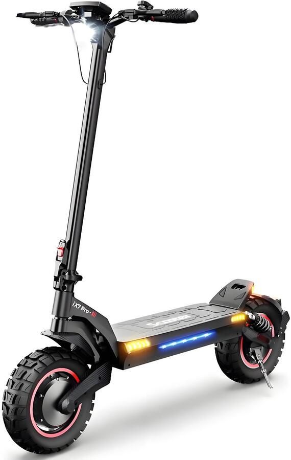 Iscooter iX7Pro Elektrische scooter 10‑inch tubeless 80km actieradius 2000W motor Dubbele schijfrem + elektronische rem Maximaal laadvermogen 150 kg zwart