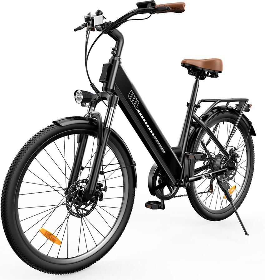 Iscooter UcityS Volwassen elektrische fiets 36V13Ah Accu 26 inch Max. snelheid 25 km u 80km actieradius zwart