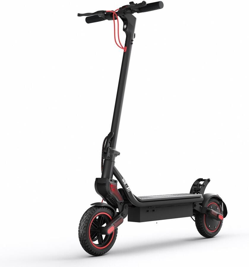 Iscooter W8 Elektrische scooter 9.3inch off‑road luchtbanden 35km actieradius 500W motor 48V 10 4Ah accu Maximumsnelheid 25 km u tis‑voorvorkdemper + onafhankelijke achterdemper zwart