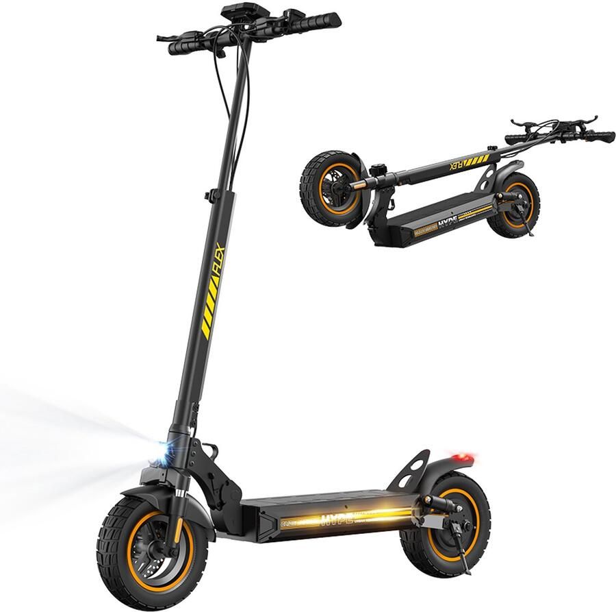 Iscooter W9air opvouwbaar Elektrische scooter 10‑inch antislip off‑road banden 40km actieradius 48V 10Ah accu 500W motor Maximaal laadvermogen 150 kg Dubbele vering zwart