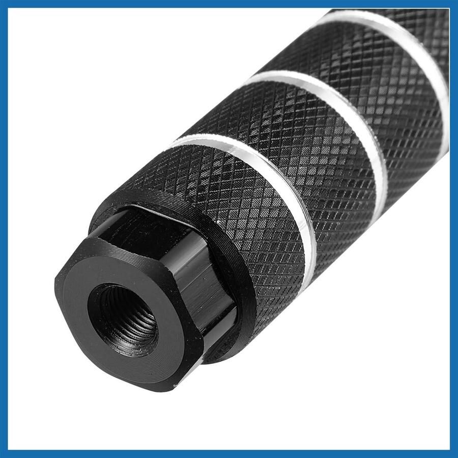 Jhubers goods Fiets Achter Voetsteunen BMX MTB 4 Stuks Geschikt Voor 3 8 Assen Zwart Reserveonderdeel Artikel Met Montagehandleiding