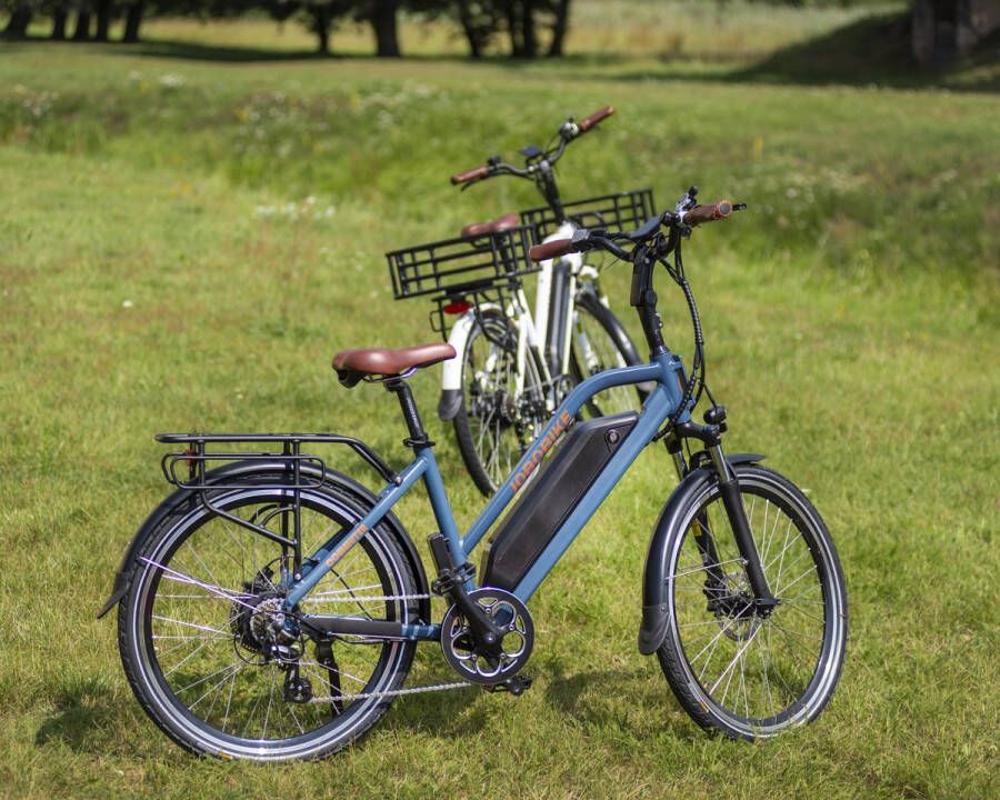 JOBOBIKE E-Bike Commuter Blue- 26 Inch-Step thru-Shimano 7 versnellingen-655Wh accu
