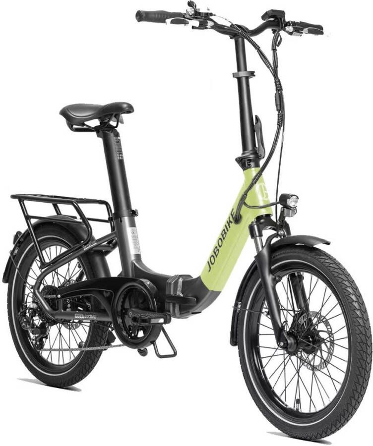 JOBOBIKE Elektrische Fiets Ace Elektrische Vouwfiets 360Wh Zitbuisaccu 22kg Lichtgewicht 20 inch Wielen Shi o 7 Versnellingen 250W Achterwielmotor Kettenschakeling met batterijlader Bluetooth LCD Display Groen