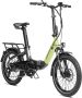JOBOBIKE Elektrische Fiets Ace Elektrische Vouwfiets 360Wh Zitbuisaccu 22kg Lichtgewicht 20 inch Wielen Shi o 7 Versnellingen 250W Achterwielmotor Kettenschakeling met batterijlader Bluetooth LCD Display Groen - Thumbnail 2