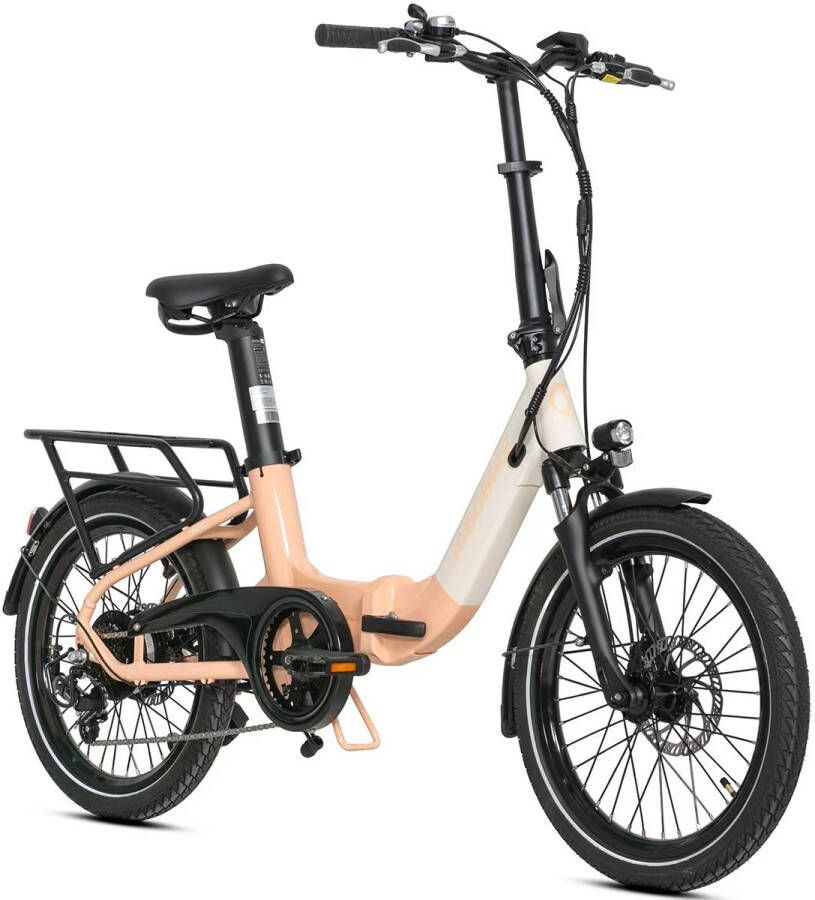 JOBOBIKE Elektrische Fiets Ace Elektrische Vouwfiets 360Wh Zitbuisaccu 22kg Lichtgewicht 20 inch Wielen Shi o 7 Versnellingen 250W Achterwielmotor Kettenschakeling met batterijlader Bluetooth LCD Display Oranje