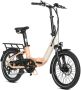 JOBOBIKE Elektrische Fiets Ace Elektrische Vouwfiets 360Wh Zitbuisaccu 22kg Lichtgewicht 20 inch Wielen Shi o 7 Versnellingen 250W Achterwielmotor Kettenschakeling met batterijlader Bluetooth LCD Display Oranje - Thumbnail 1