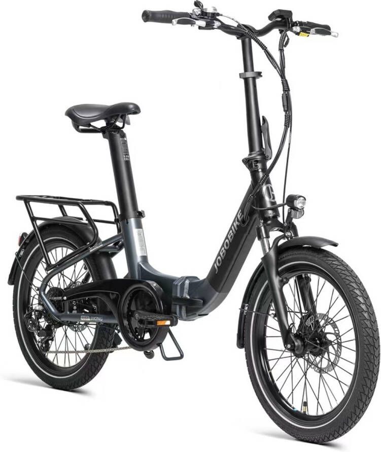 JOBOBIKE Elektrische Fiets Ace Elektrische Vouwfiets 360Wh Zitbuisaccu 22kg Lichtgewicht 20 inch Wielen Shimano 7 Versnellingen 250W Achterwielmotor Kettenschakeling met batterijlader Bluetooth LCD Display Zwart