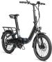 JOBOBIKE Elektrische Fiets Ace Elektrische Vouwfiets 360Wh Zitbuisaccu 22kg Lichtgewicht 20 inch Wielen Shi o 7 Versnellingen 250W Achterwielmotor Kettenschakeling met batterijlader Bluetooth LCD Display Zwart - Thumbnail 2
