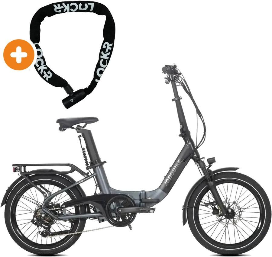 JOBOBIKE Ace Pro Elektrische Fiets 20 inch 250W motor Actieradius tot 80 km 7 versnellingen Hydraulische schijfrem 540Wh accu Zwart - Foto 2