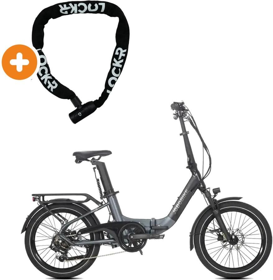 JOBOBIKE Ace Pro Elektrische Fiets 20 inch 250W motor Actieradius tot 80 km 7 versnellingen Hydraulische schijfrem 540Wh accu Zwart