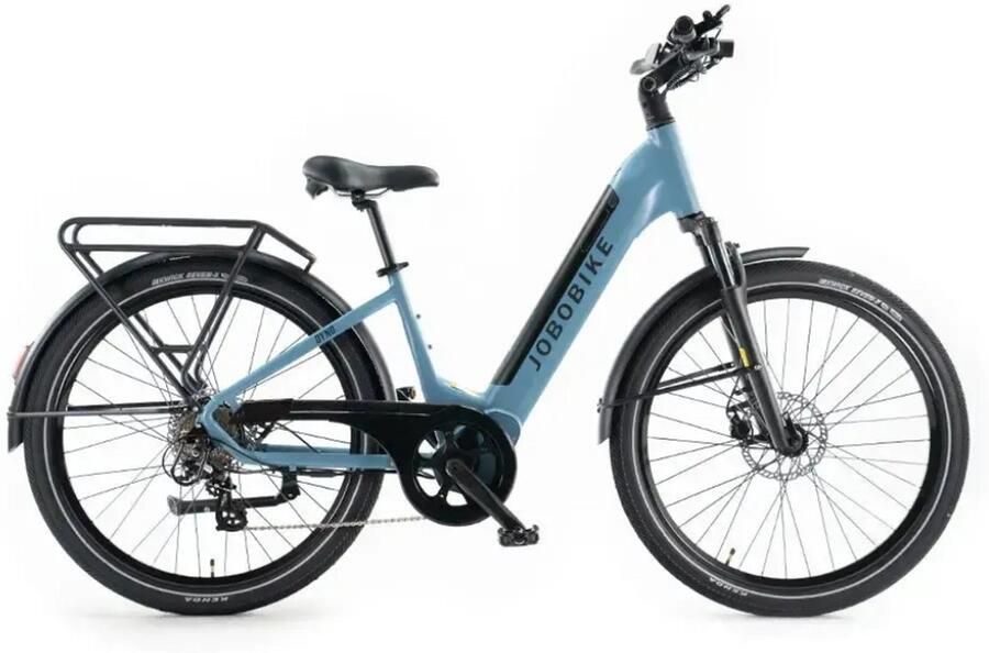 JOBOBIKE Dyno Elektrische Fiets- E-bike Lage Instap 27.5 Inch 250W Motor 8 Versnellingen 90 km Actieradius Hydraulische Schijfrem Blauw