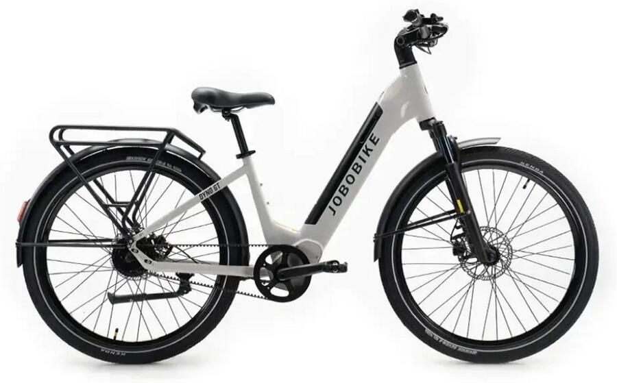 JOBOBIKE Dyno GT Elektrische Fiets- E-bike Lage Instap 27.5 Inch 250W Motor 90 km Actieradius Carbon Riemaandrijving Hydraulische Schijfrem Grijs