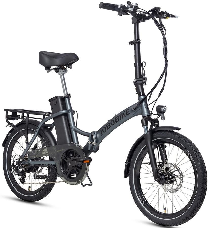 JOBOBIKE Sam Elektrische Fiets 120 km Bereik 486Wh accu 20 inch Wielen Shi o 7 Versnellingen 250W Achterwielmotor Aluminium Opvouwbaar Frame Mechanische schijfrem LCD Display Zwart